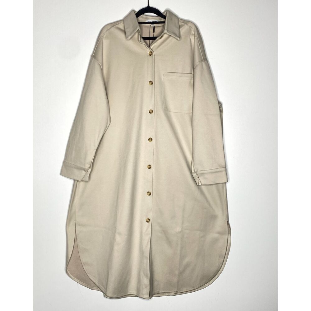 New Fashion Nova Keeping it Simple Long Shacket Women's Size Medium